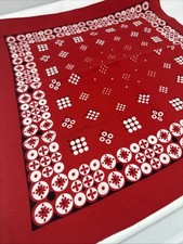 Vintage Red Bandana 100 Cotton Color Fast RN 15898 20 X 21