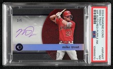 2024 Topps Diamond Icons Red Purple Ink 2/5 Mike Trout #WPA-MT PSA 7 Auto 6fs
