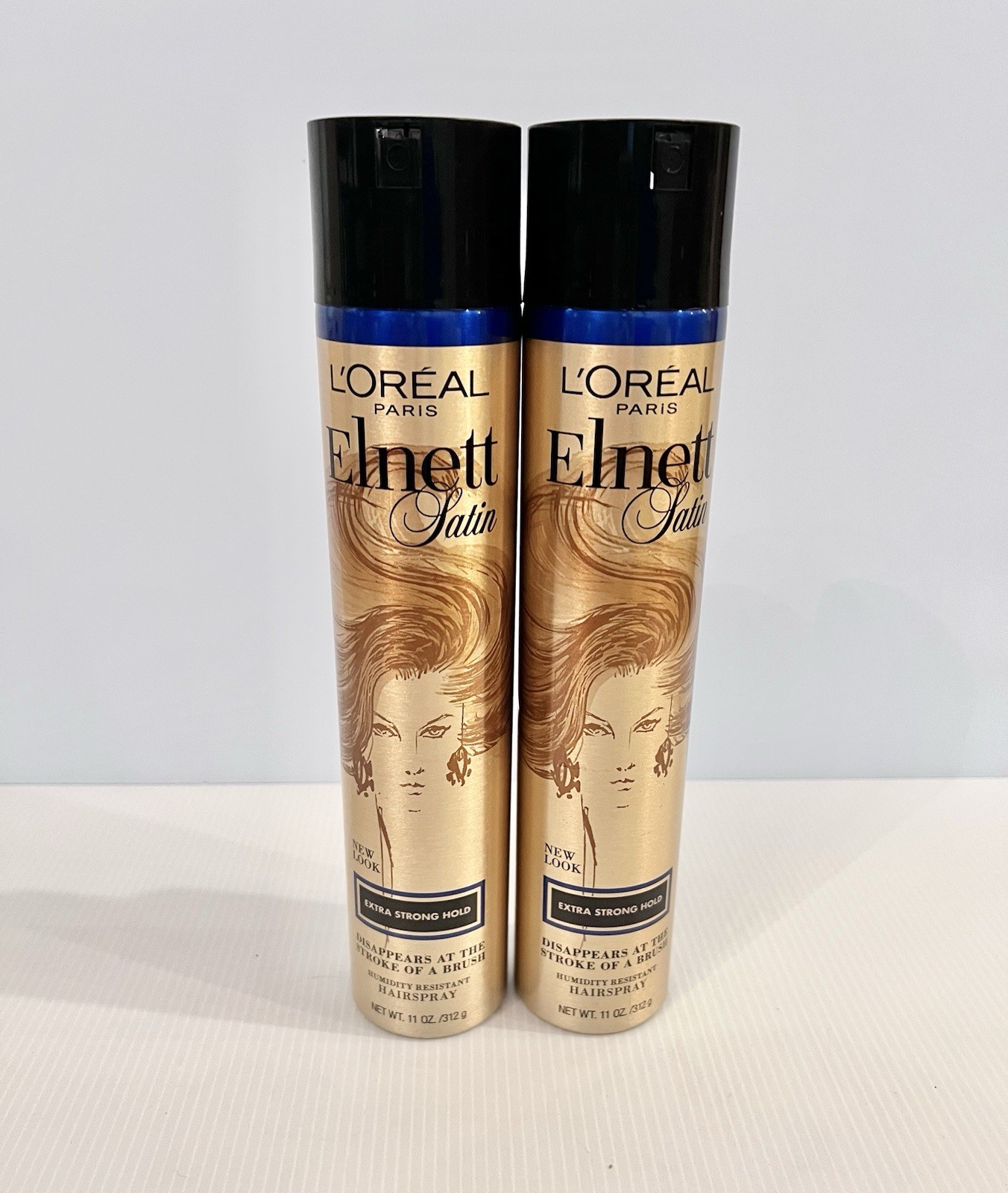 TWO Loreal Paris Elnett Satin EXTRA STRONG HOLD Hair Spray H