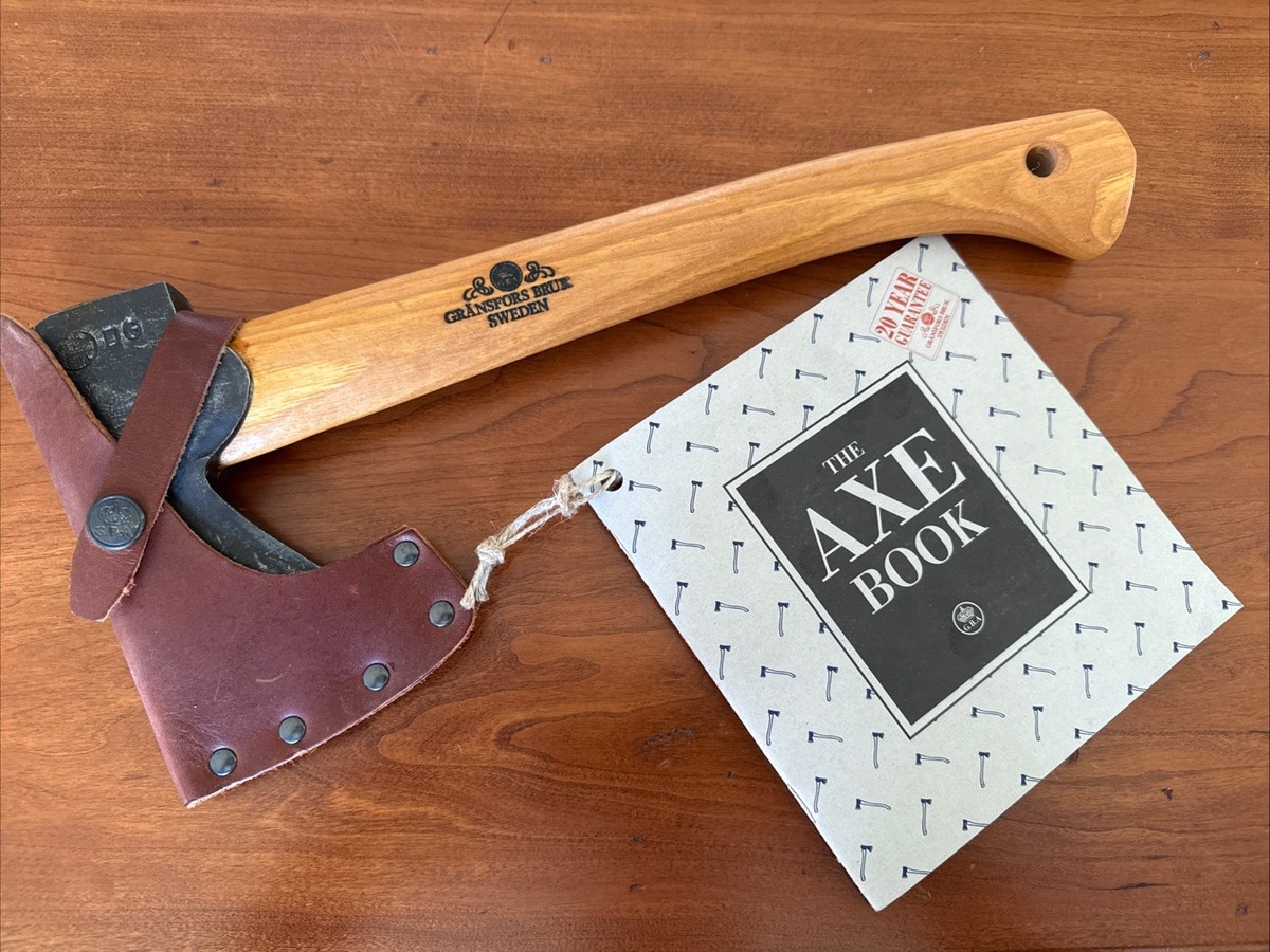ぐら Gransfors Bruks Wildlife Hatchet Axe 13.5 Inch, 415, with leather