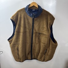 Bill’s Khakis Mens Fleece Sherpa Mesh Lined Vest Brown Sz 5XB USA Made
