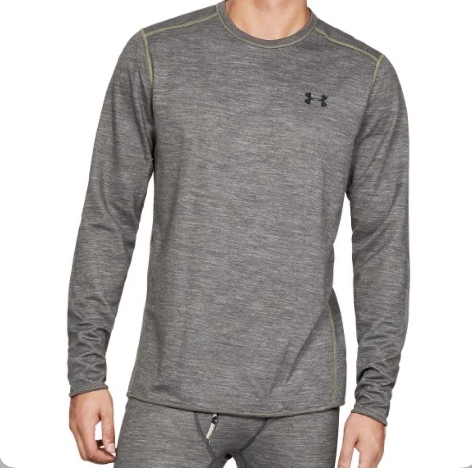 Under Armour Barren Camo Mid-season Reversible Wool Base Crew Hunting Top-2XL - Image 3 of 3