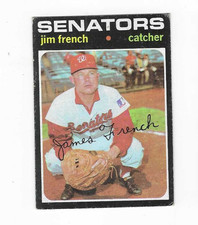1971 TOPPS JIM FRENCH #399 WASHINGTON SENATORS