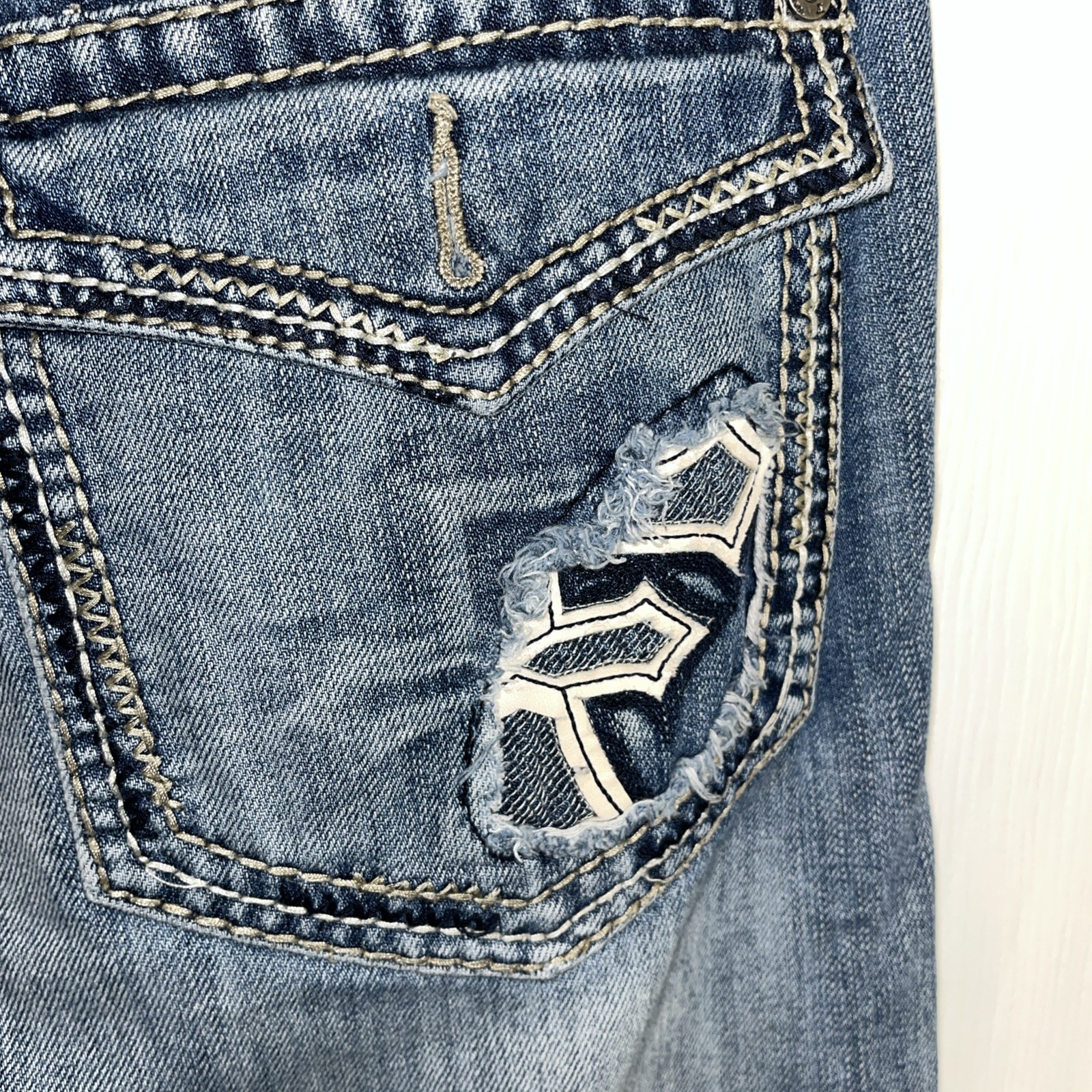 Mens Tokyo Five Respect Slim Fit Jeans Size 34x32 Medium Wash image 9