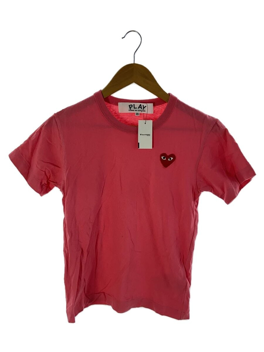 PLAY COMME des GARÇONS ピンク Tシャツ XS Comme Des Garçons Play heart-patch t-shirt | Pink | FARFETCH