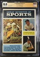 Great Moments in Sports #v3 #3 Four Star Mgmt Corp 11/62 Paul Hornung Auto CGC 8