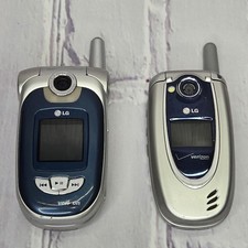Lot Of 2 LG VX8100-VX5200 Very Rare Blue  Silver  Verizon Flip Phone Untested