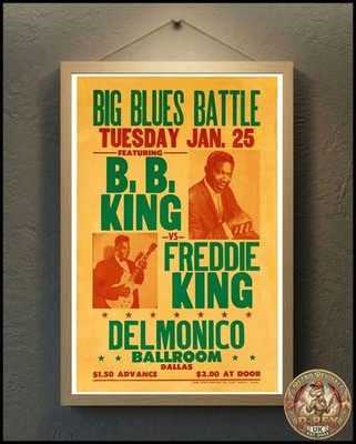 BB King Freddie King 1966 Repro Tour Poster Live - 24''x16''