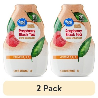 Raspberry Black Tea Liquid Drink Enhancer 2 Pack 3.11 fl oz Each