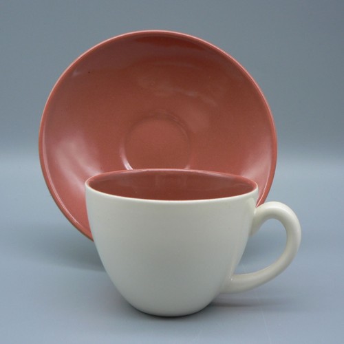 POOLE POTTERY RED INDIAN & MAGNOLIA COFFEE DUOS CUPS & SAUCERS C95 ESPRESSO SIZE - Picture 10 of 10