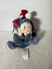 Disney Winnie the Pooh EEYORE Christmas Santa Suit Plush Bean Bag