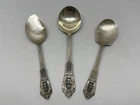 Vintage Wallace Sterling Silver Rose Point Sugar, Jelly, Cream Spoons