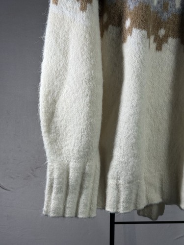 Banana Republic Ivory Bosque Alpaca Wool Fair Isle Sweater XL - Picture 5 of 10
