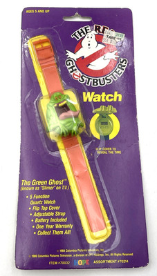 Orange Band Vintage 1989 The Real Ghostbusters Slimer Watch New Old Stock