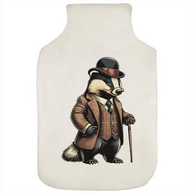 Wärmflaschenbezug ''Dachs mit Gehstock'' (HW00037358)