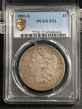 1893-S Morgan Silver Dollar PCGS F-12
