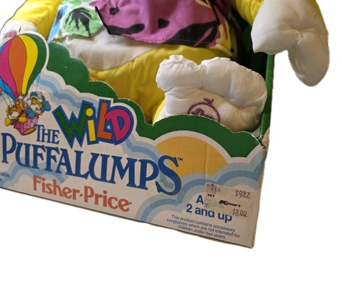1987 The Wild Puffalumps Affe Fisher Price gelb Plüsch Nylon Hawaii Vintage - Bild 6 von 20