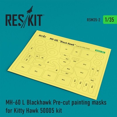 ResKit RSM35-0002 - 1:35 MH-60L Blackhawk Pre-cut painting masks for KittyHawk 5