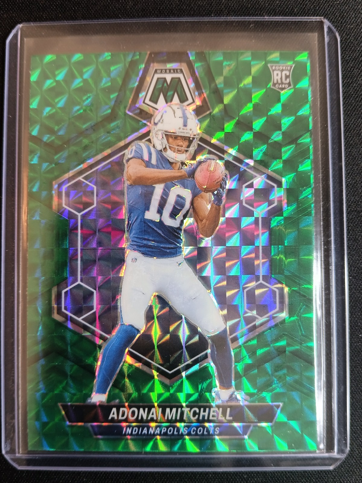 2024 Panini Mosaic #350 Adonai Mitchell Mosaic Green