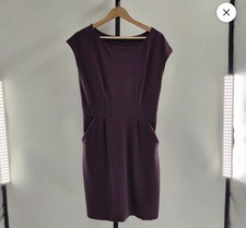 Quince Women Ultra-Stretch Ponte Cap Sleeve Dress Dark Orchid M NWOT