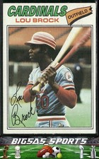 1977 Topps Lou Brock #355 St. Louis Cardinals