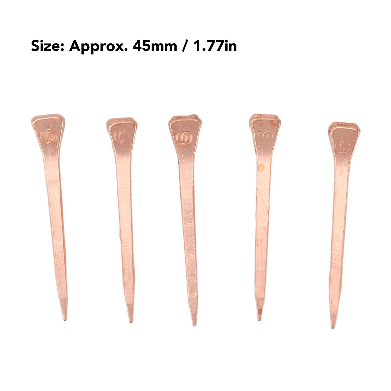 250Pcs Horseshoe Nails Copper Plated Rustproof Equestrian Riding Equipment Pet S