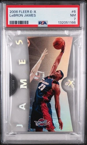 Fleer 2006-07 EX LeBron James #6 Cleveland Cavaliers PSA 7 Basketball Card