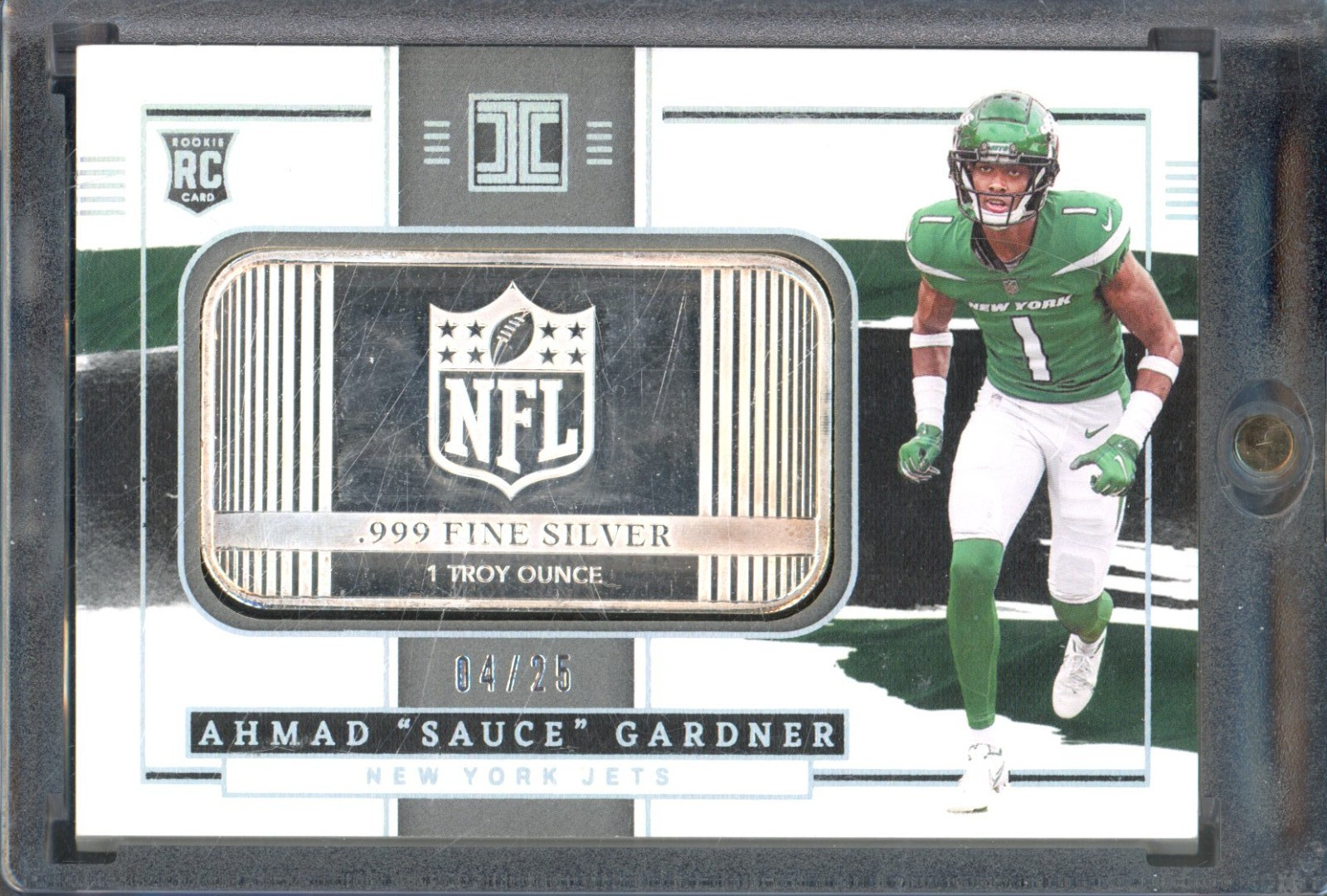 Sauce Gardner Panini Impeccable Silver NFL Shield #SSASG Base