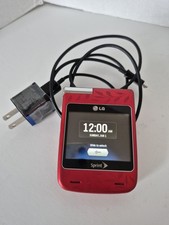 LG Lotus Elite LX610 Flip Cell Phone Sprint Red WORKING - H1112