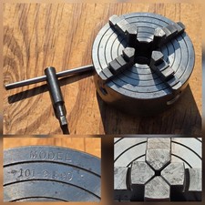Vntg 1&rdquo;-10tpi Atlas Craftsman 618 ( 6" Metal Lathe ) 4" Independent 4 Jaw Chuck