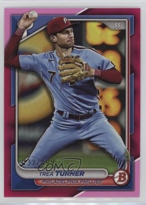 2024 Bowman Fuchsia Border 32/299 Trea Turner #4 0hr