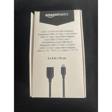 Amazon Basics USB C 3.1 Gen 1 to USB A Adapter Cable 6 Inch Black