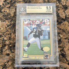 2001 Ladainian Tomlinson Topps Collection Rookie, #350, BGS 9.5, RC  