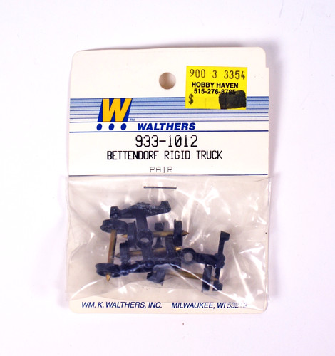 Walthers Bettendorf Rigid Trucks & Wheel Sets, New in Pack, #933-1012, 1 Pair