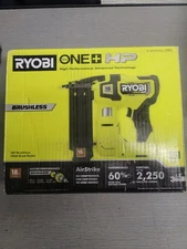 RYOBI  HP 18V 18-Gauge Brushless Cordless AirStrike Brad Nailer (Tool Only) P322