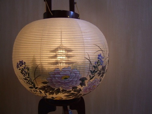 Bon Festival Gifu Lanterns Silk Double Layer Height Approx. 85cm Made in Japan - Picture 2 of 11