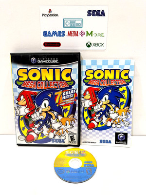 Sonic Mega Collection (Nintendo GameCube, 2002) Complete w/ Manual TESTED CIB