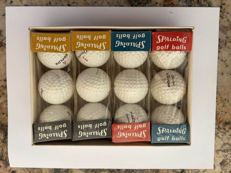 Spalding Pro-70 Golf Balls 12-Pack White Boxed Set (Vintage Box)