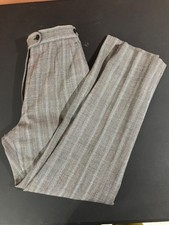 harve benard wool trouser pants herringbone red stripe front pleat sophisticated