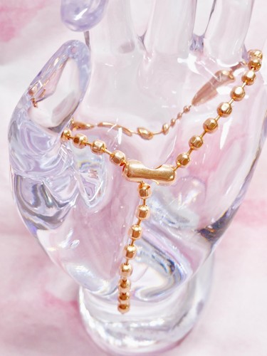 Pure Copper Faceted Ball Chain / Bracelet / Anklet / Adjustable - 第 7/12 張圖片
