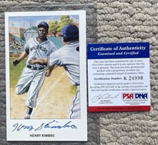 Negro leagues Henry Kimbro  Autographed Ron Lewis #2 Mint PSA CERT