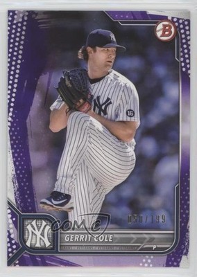 2022 Bowman Purple Pattern Border 50/199 Gerrit Cole #95 uk2
