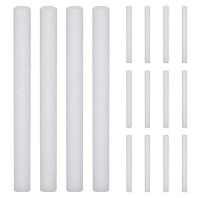 16Pcs Flexible Foam Couch Gap Blocker Rods Reusable Cushion Grips White
