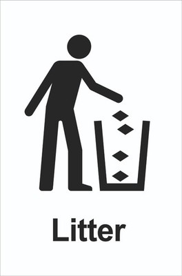 Arbeitsplatz allgemeines Hinweisschild - Katzentoilette - 1,2 mm Hart-PVC - A5 A4 A3