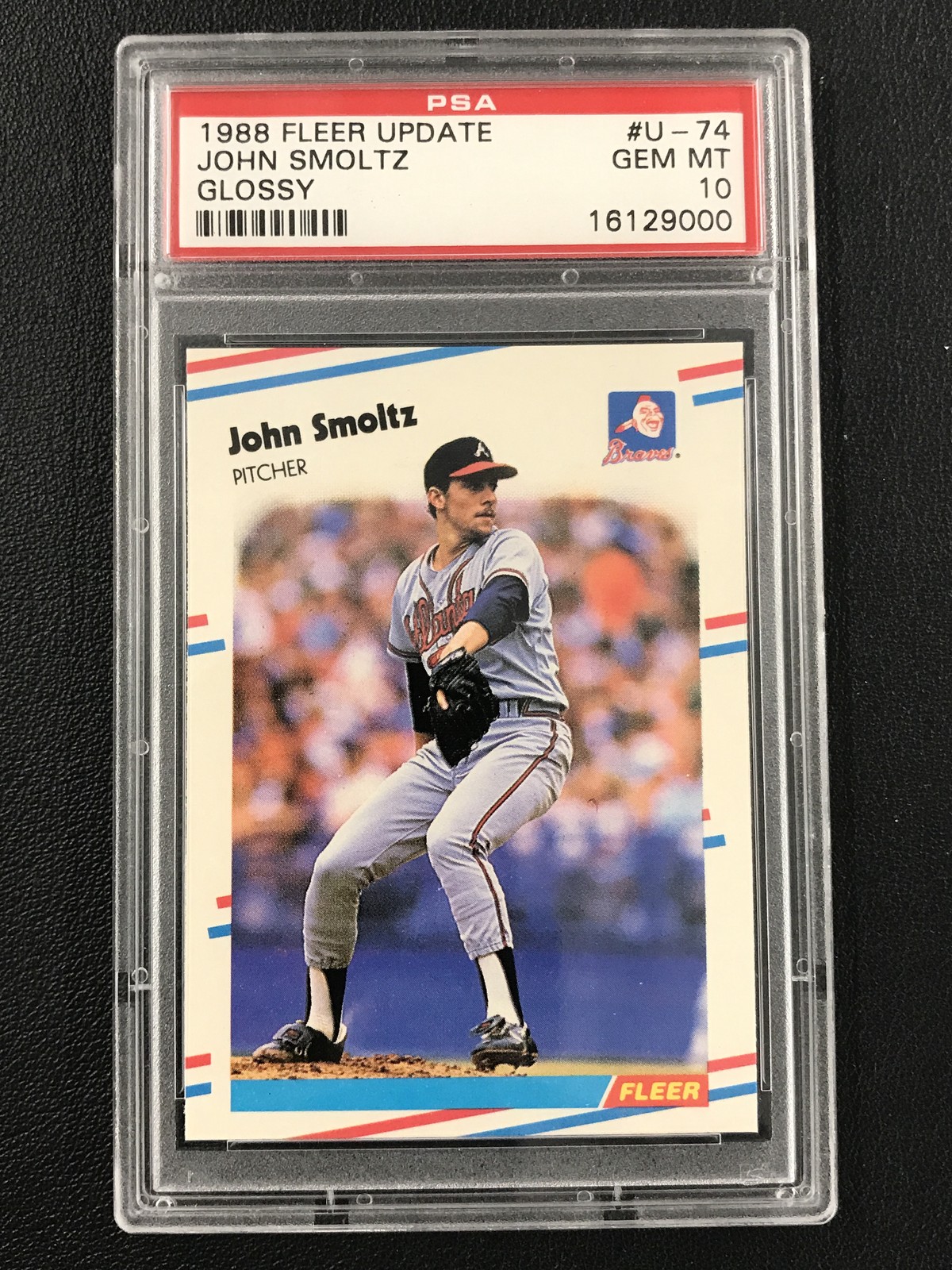PSA 10 1988 Fleer Update Glossy #U-74 John Smoltz Atlanta Braves HOF GEM MT