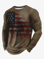 Patriotic American Flag 3D Print Long Sleeve