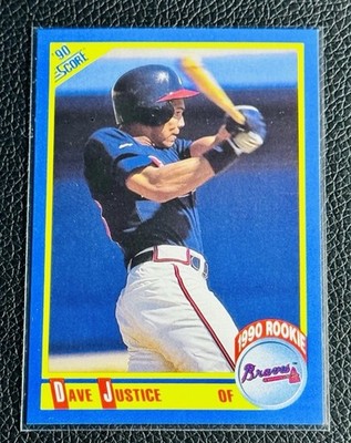  STELLAR VINTAGE 1990 Score Rookie Dave Justice #650 Atlanta Braves MLB RC