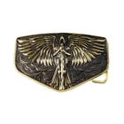 Archangel Michael brass belt buckle, Saint Michael image, Tyrael belt buckle