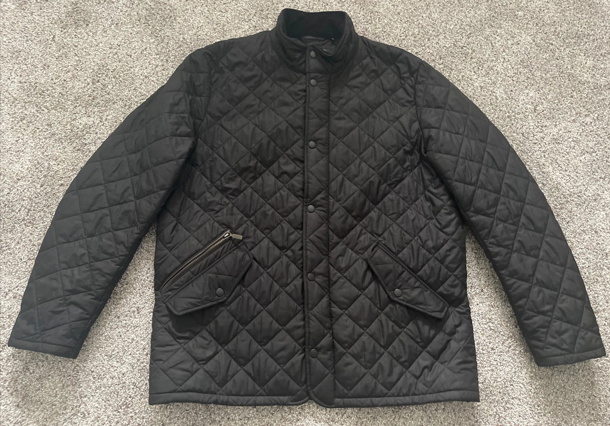 Barbour mens cheap black quilted jacket