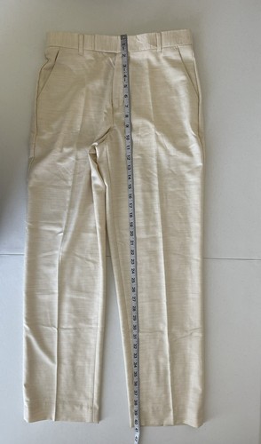 Calvin Klein Youth Cream Flat Front Regular Classic Dress Pants s 20 - Picture 9 of 9